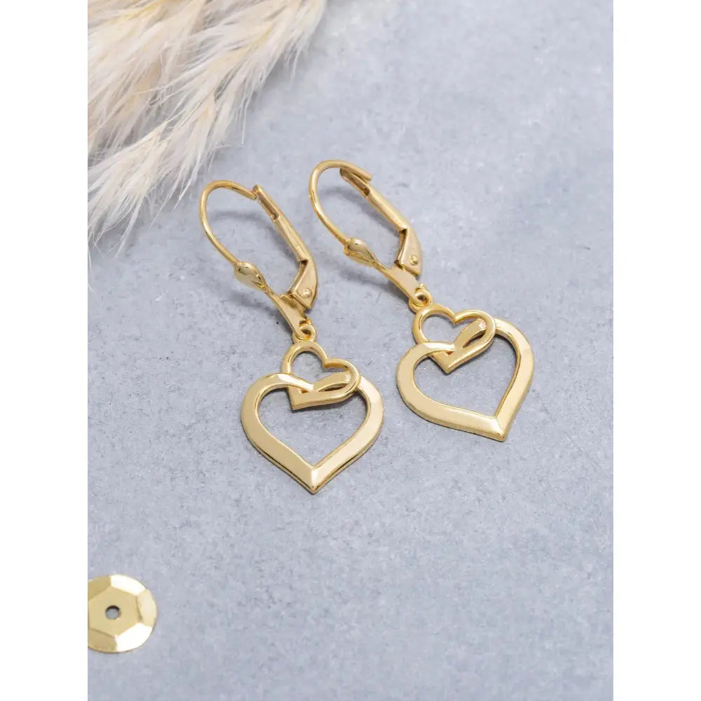 Elegant Heart Hoop Earrings in 14K Solid Gold or 925 Sterling Silver – Perfect Romantic Gift for Valentine’s Day, Birthdays & Everyday Glamour.