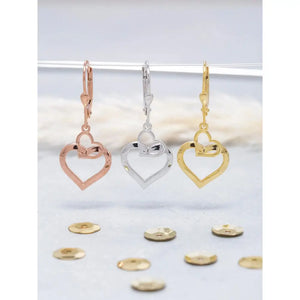 Elegant Heart Hoop Earrings in 14K Solid Gold or 925 Sterling Silver – Perfect Romantic Gift for Valentine’s Day, Birthdays & Everyday Glamour.