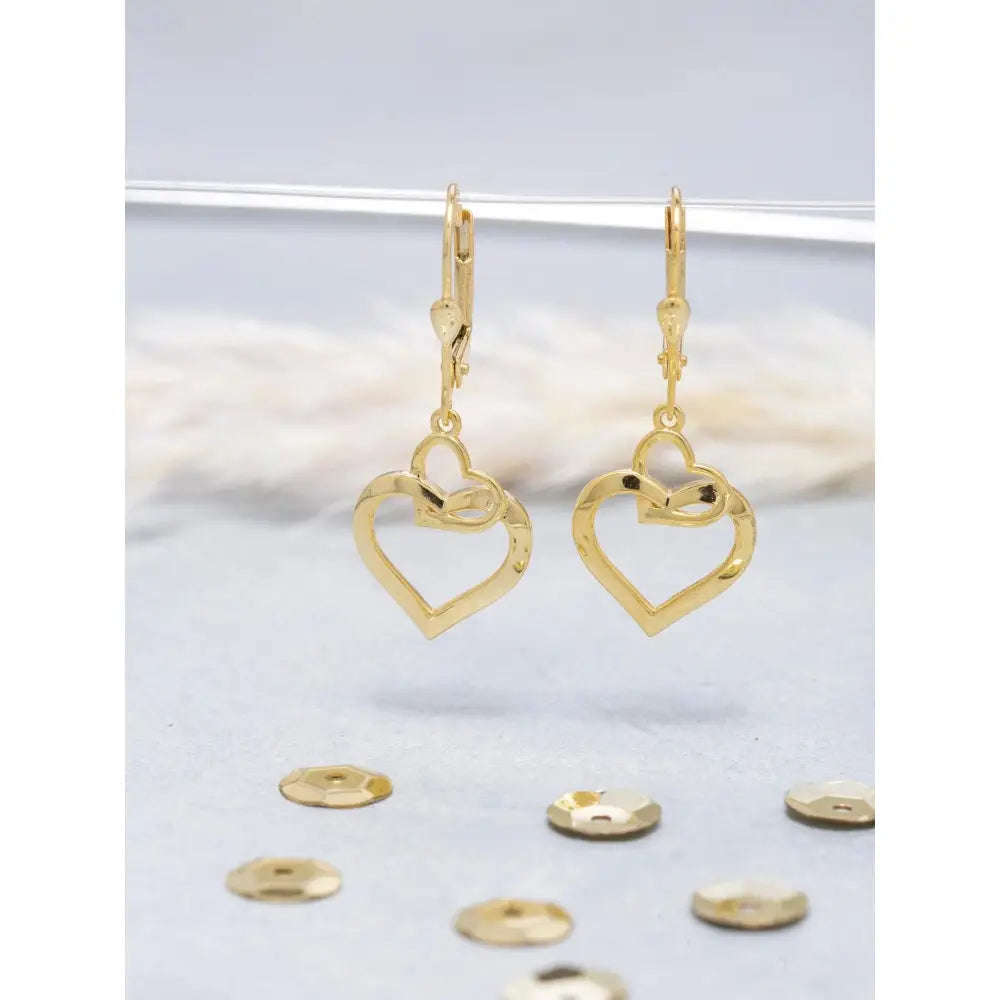 Elegant Heart Hoop Earrings in 14K Solid Gold or 925 Sterling Silver – Perfect Romantic Gift for Valentine’s Day, Birthdays & Everyday Glamour.