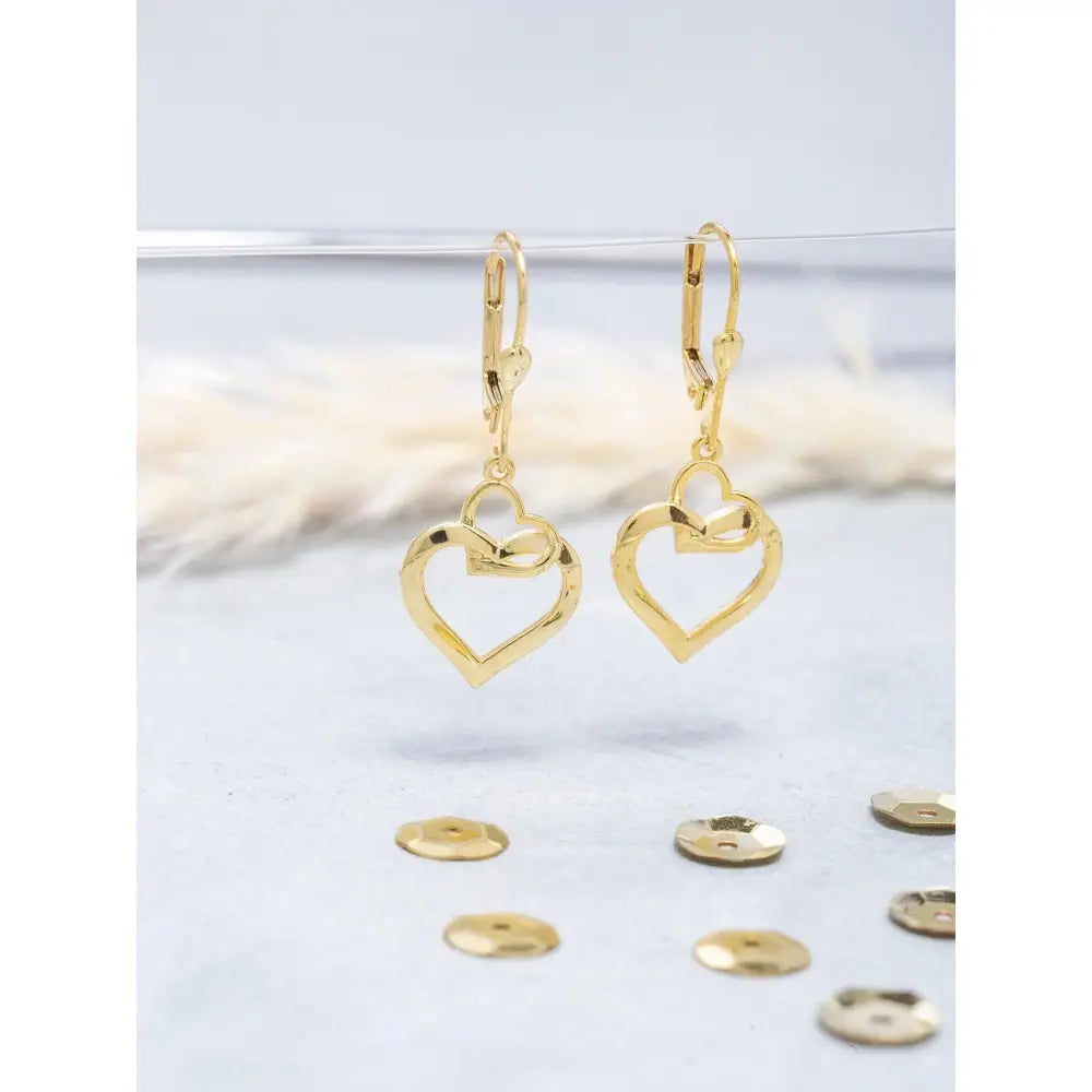 Elegant Heart Hoop Earrings in 14K Solid Gold or 925 Sterling Silver – Perfect Romantic Gift for Valentine’s Day, Birthdays & Everyday Glamour.