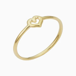 Elegant Heart of Gold Ring - A Timeless Treasure.