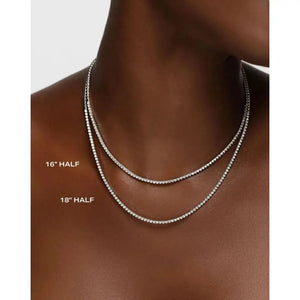 Elegant Mini Diamond Tennis Necklace - Timeless Sparkle for Every Occasion.