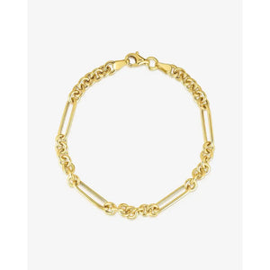 Elegant Mixed Link Chain Bracelet - Perfect for Any Occasion.