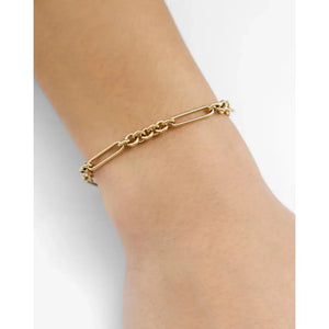 Elegant Mixed Link Chain Bracelet - Perfect for Any Occasion.