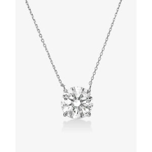 Elegant Round Lab Diamond Necklace - Timeless Sparkle and Shine.