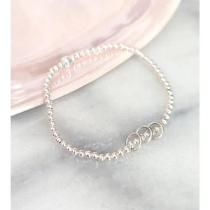 Elegant Silver Plated Decade Ring Bracelet – Perfect Milestone Birthday Gift for Her.