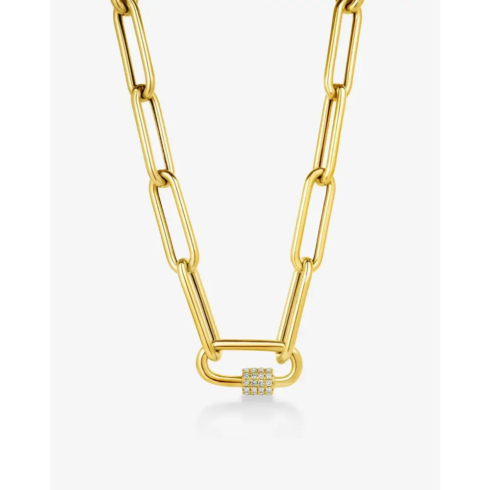 Elegant Split Chain Necklace - A Statement Accessory for Every Occasion.