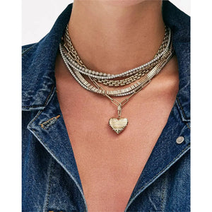 Elegant Split Chain Necklace - A Statement Accessory for Every Occasion.