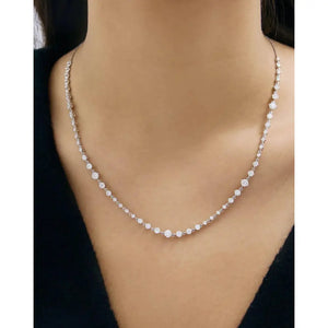 Elegant Starlight Lab Diamond Tennis Necklace.