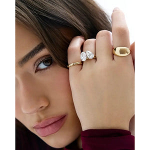 Elegant Whisper Thin® Duet: Oval & Pear - Size 4.70.