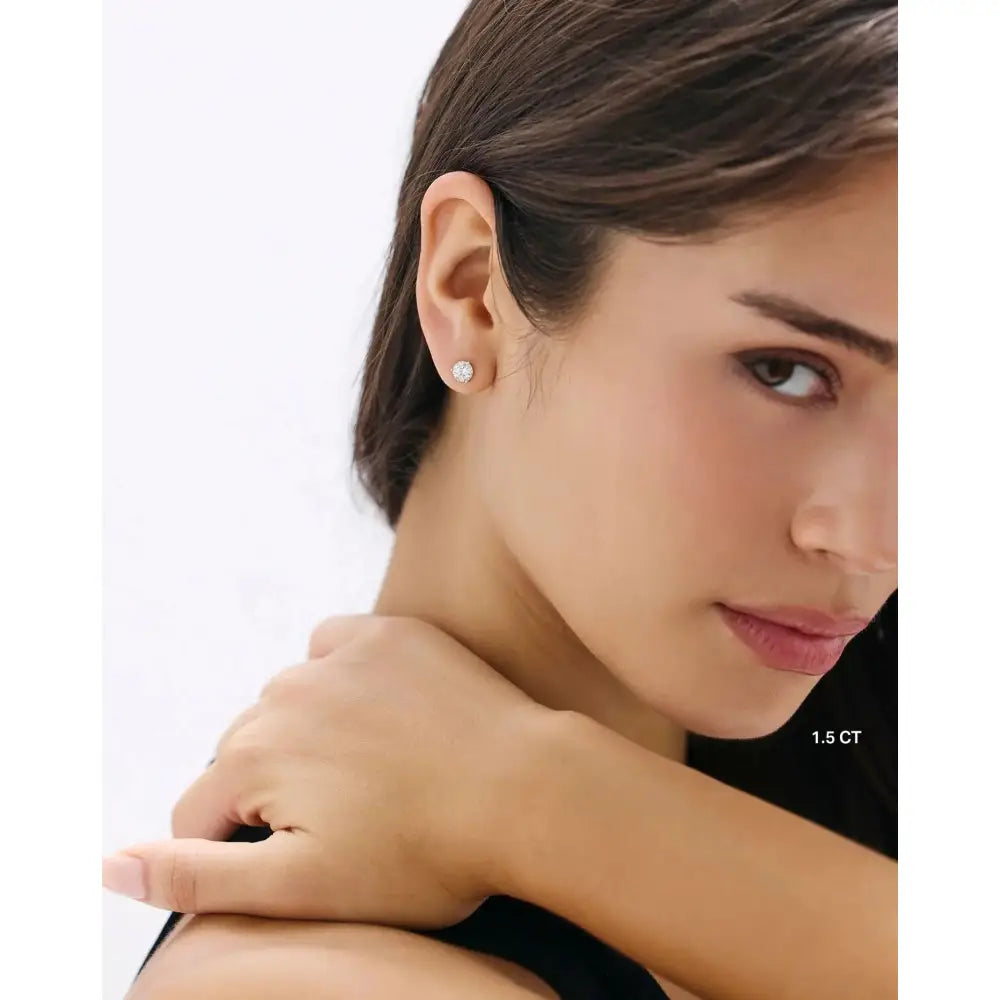 Elevate Your Elegance with Round Lab Diamond Studs.