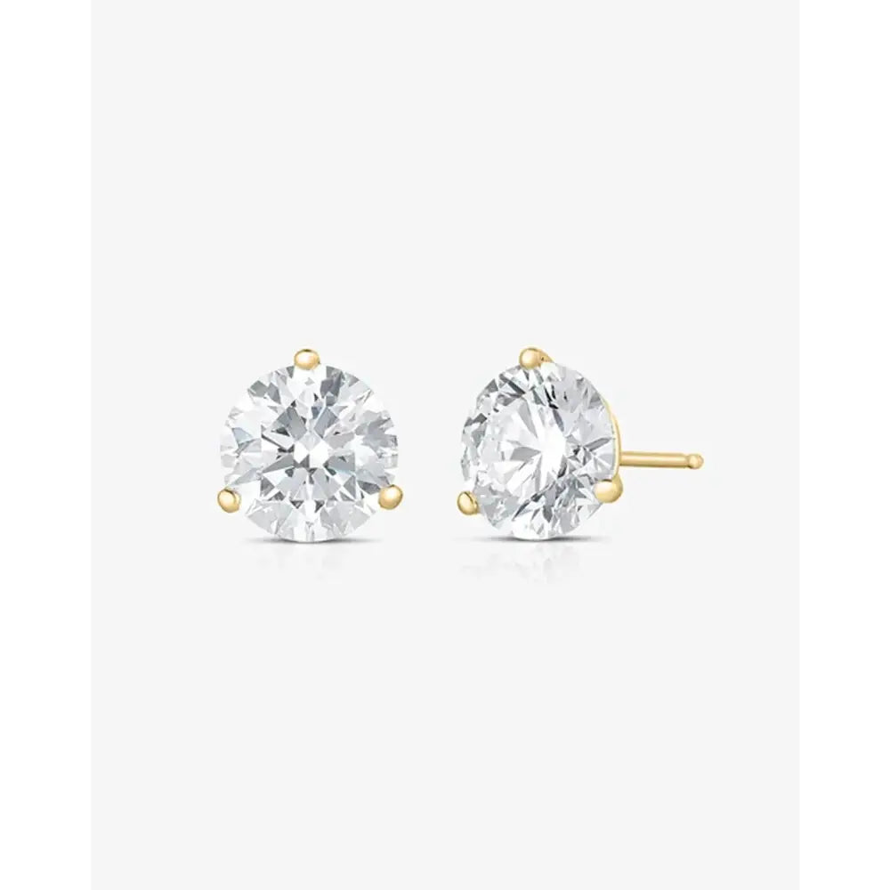 Elevate Your Elegance with Round Lab Diamond Studs.