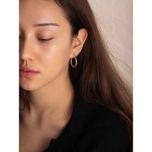 Elevate Your Style with Textured Chunky Gold Hoop Earrings - Perfect Gift in 14K Gold or Sterling Silver.