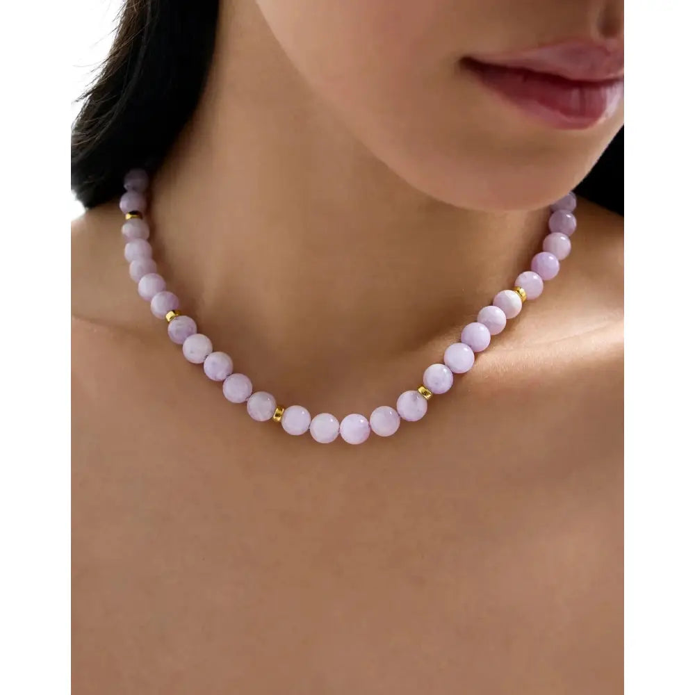 Enchanting Lavender Mist Necklace - Elegance in Every Bloom.
