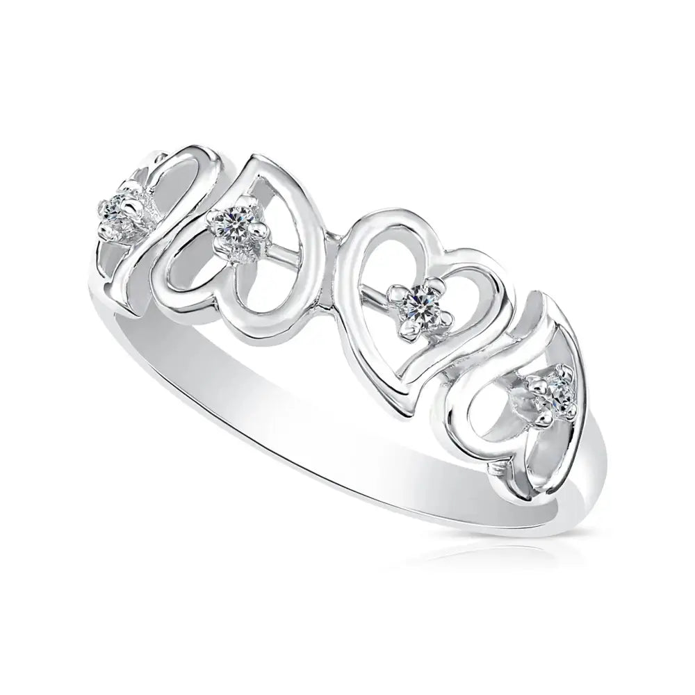 Endless Sparkle Sterling Silver Ring – The Perfect Elegant Gift for Any Occasion.