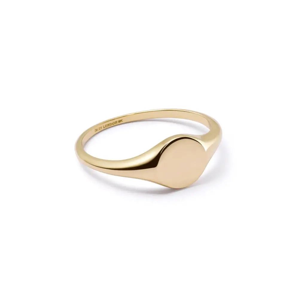 Engravable Pinky Signet Ring 9Ct Solid Gold