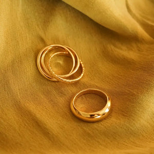 Estée Lalonde Dome Ring 18Ct Gold Plate