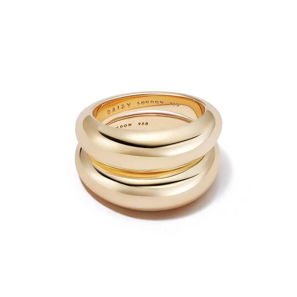 Estée Lalonde Duo Dome Layering Set 18Ct Gold Plate