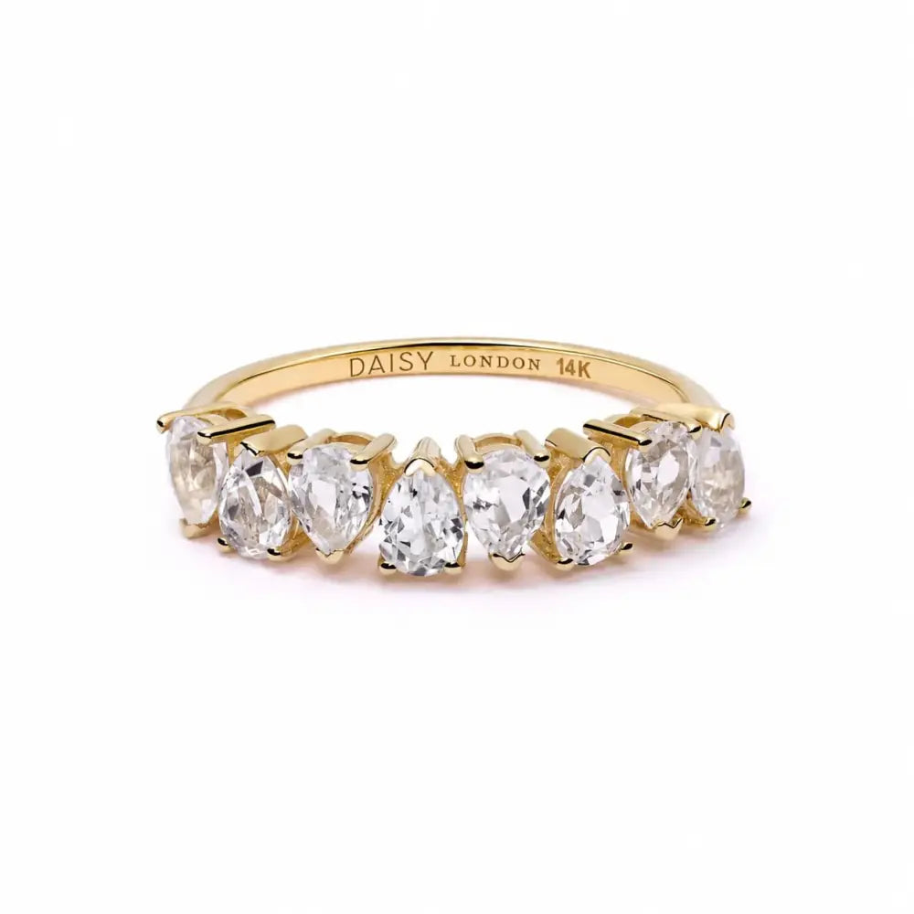 Estée Lalonde Fine Pear Sapphire Ring 14Ct Solid Gold