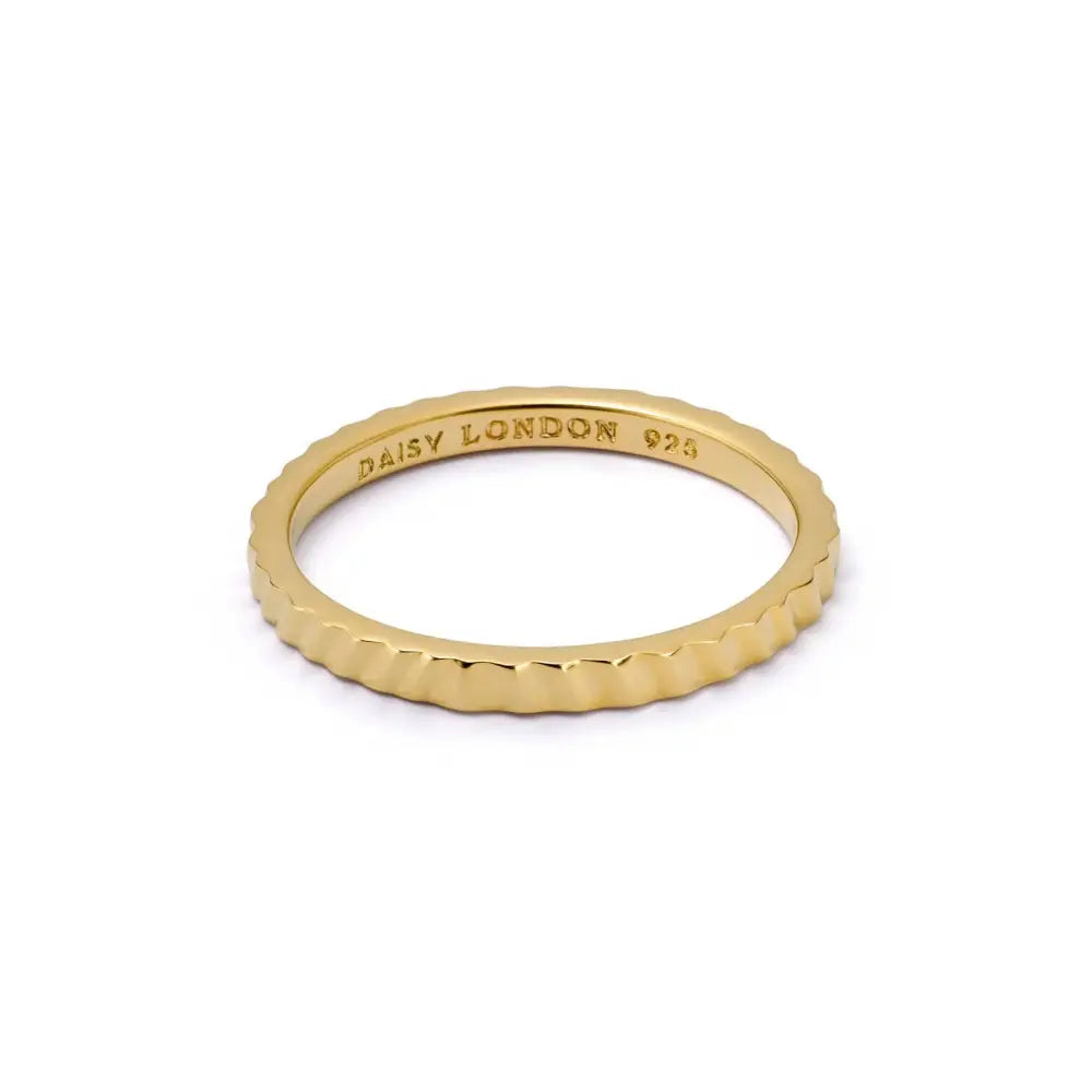Estée Lalonde Sunburst Stacking Ring 18Ct Gold Plate