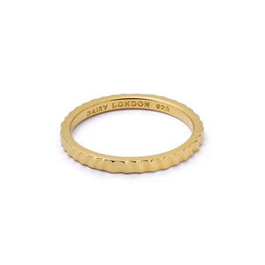 Estée Lalonde Sunburst Stacking Ring 18Ct Gold Plate