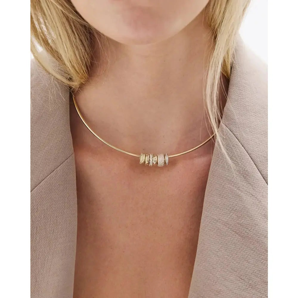 Eternal Elegance: Scattered Diamond Eternity Bead.