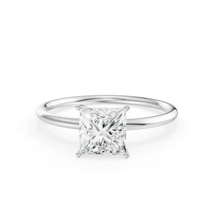 Stunning 10K Yellow Gold Princess Cut Diamond Solitaire Engagement Ring - The Perfect April Birthstone Gift for Her