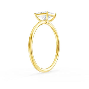 Stunning 10K Yellow Gold Princess Cut Diamond Solitaire Engagement Ring - The Perfect April Birthstone Gift for Her