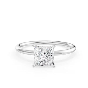 Stunning 10K Yellow Gold Princess Cut Diamond Solitaire Engagement Ring - The Perfect April Birthstone Gift for Her