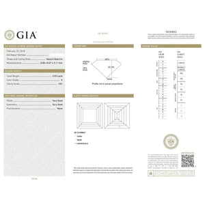 Exquisite 3.05 Carat Asscher Cut Natural Diamond in Whisper Thin® Setting.