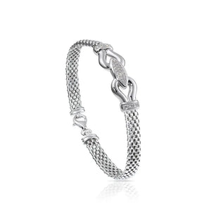 Exquisite 925 Sterling Silver Handmade Italian Reversal Bracelet – Fine Jewelry Elegance.