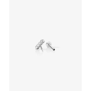 Exquisite Lab Diamond Row Flatback Earrings - Timeless Elegance!.