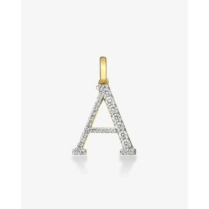 Exquisite Large Diamond Initial Pendant - Personalize Your Elegance.