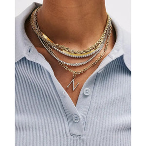 Exquisite Large Diamond Initial Pendant - Personalize Your Elegance.