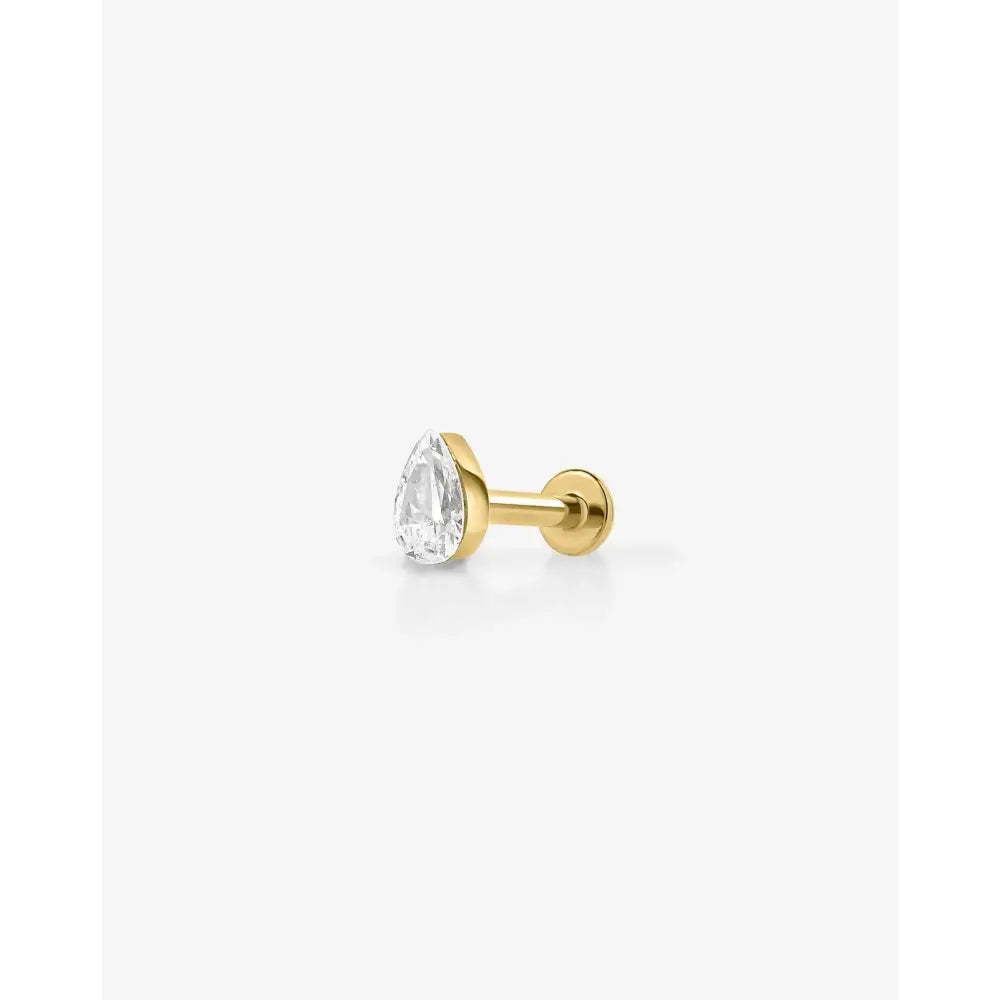 Exquisite Pear Lab Diamond Flatback for Stunning Jewelry Designs.