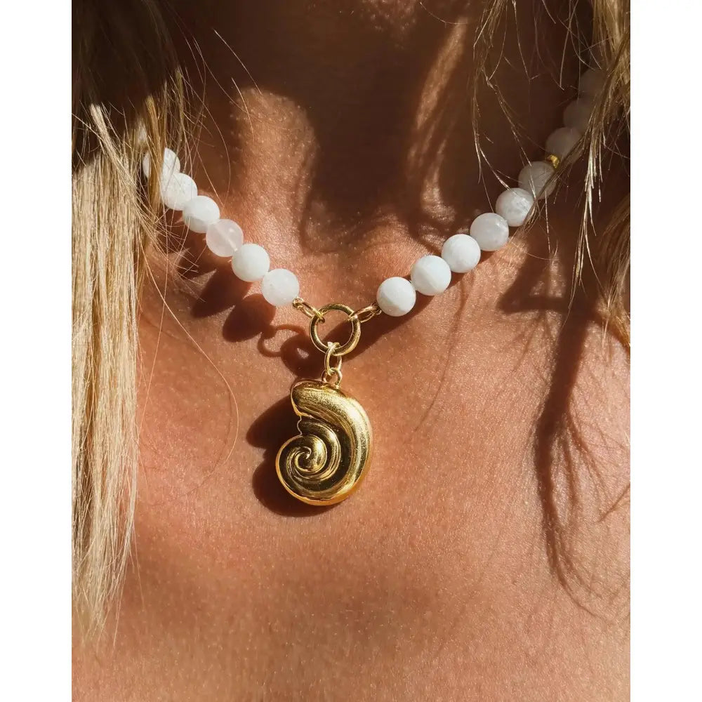 Exquisite Salted Coconut Necklace - A Tropical Statement Piece.