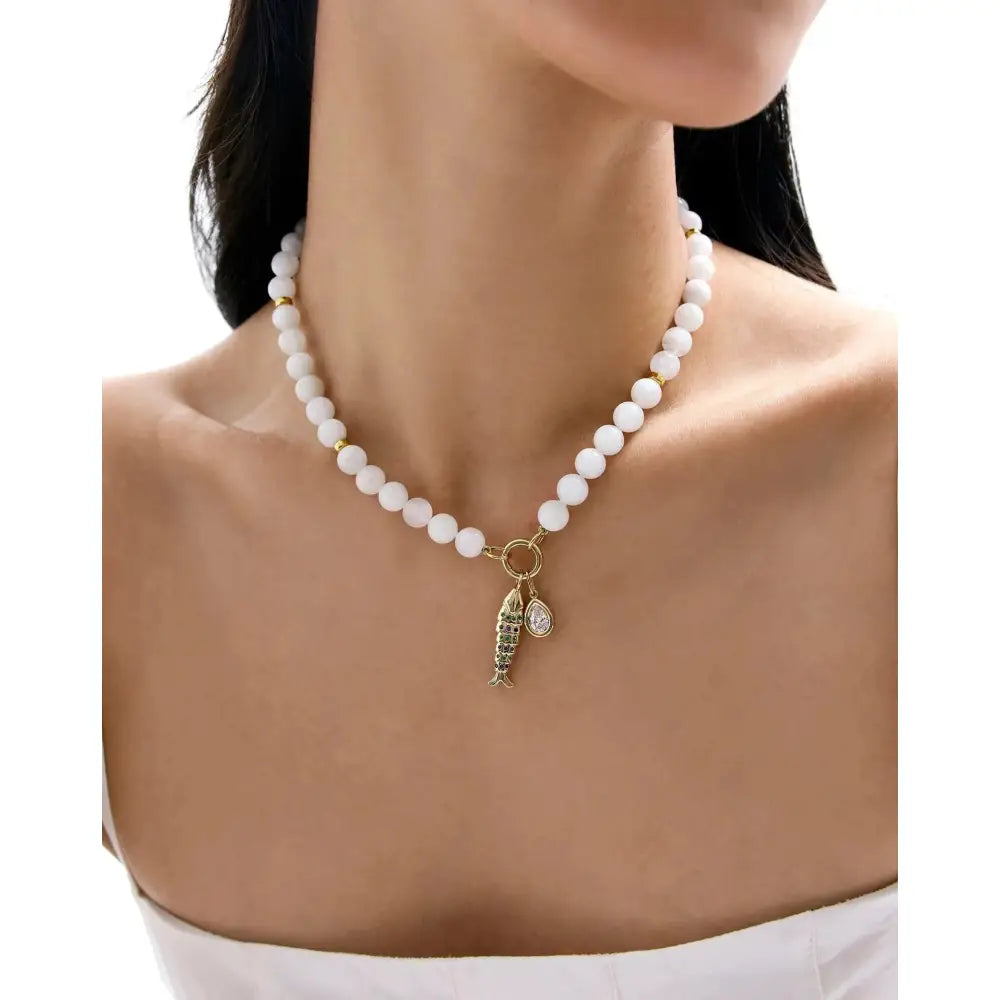 Exquisite Salted Coconut Necklace - A Tropical Statement Piece.