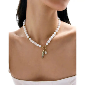 Exquisite Salted Coconut Necklace - A Tropical Statement Piece.