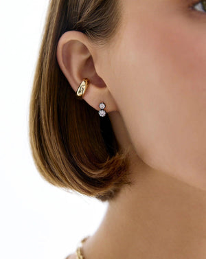 Elegant Georgian Lab Diamond Duo Studs - Timeless Brilliance for Every Occasion.
