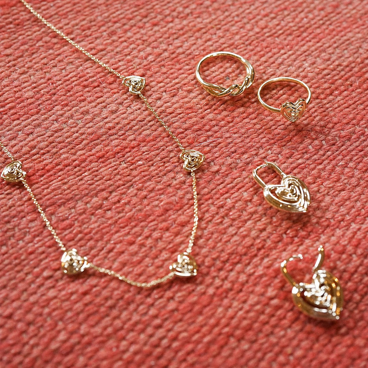 Scribble Knot Ring 18Ct Gold Plate