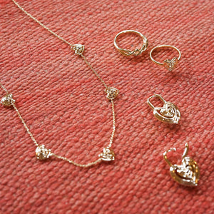 Scribble Knot Ring 18Ct Gold Plate