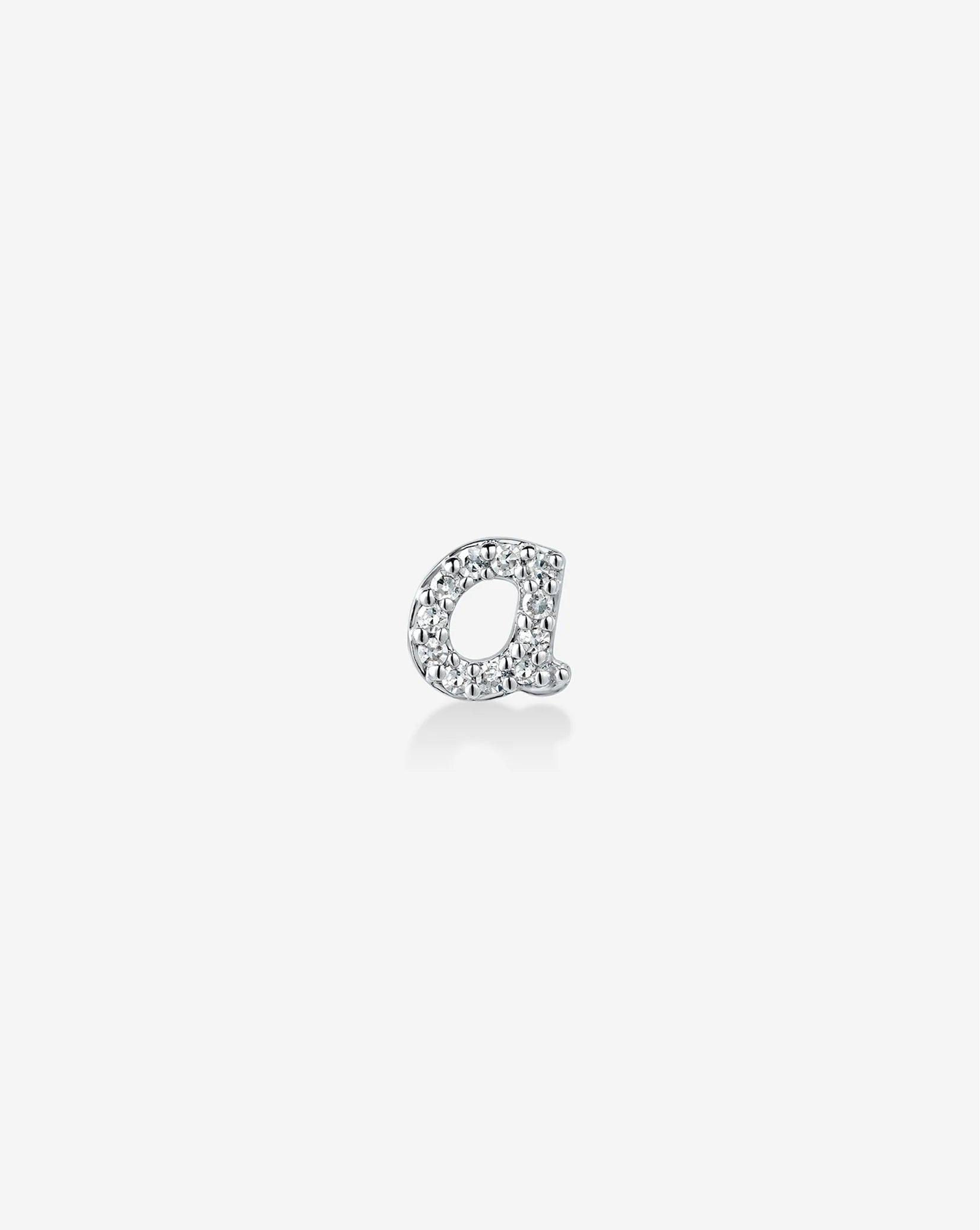 Sparkling Mini Letter Pavé Stud Earrings.