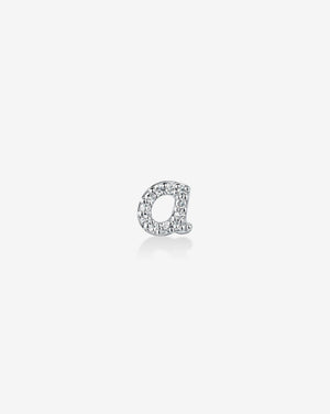 Sparkling Mini Letter Pavé Stud Earrings.