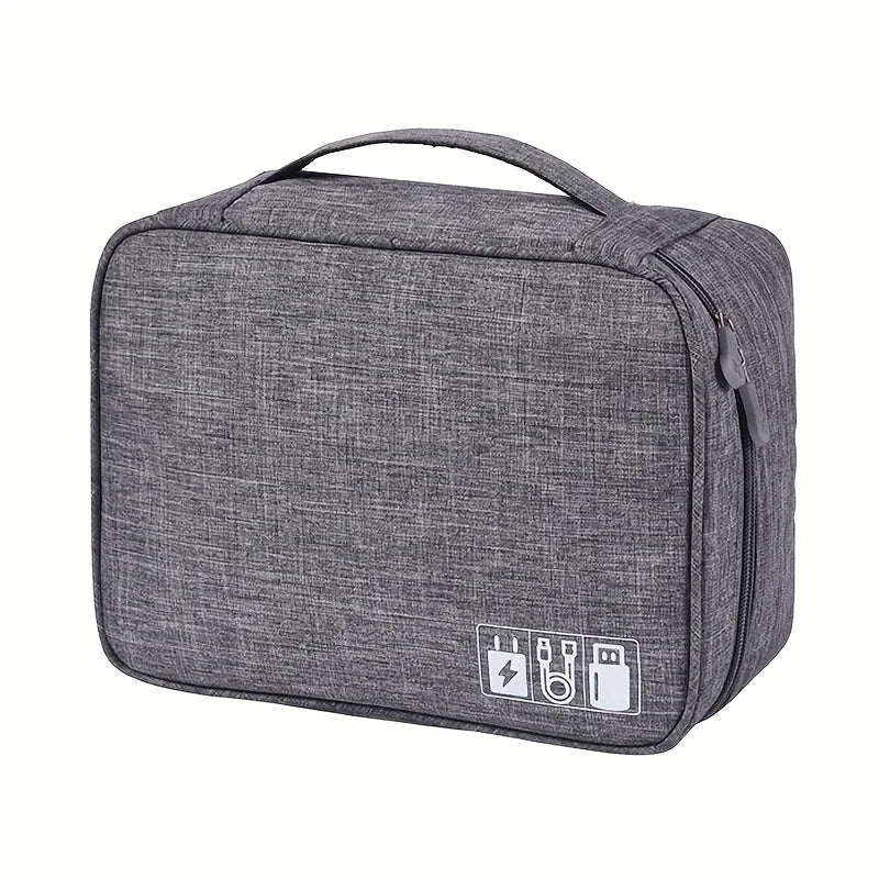 Three Layer Digital Storage Bag Multi-Functional Cable Storage Box Portable Waterproof Travel Case for Data Mobile Power Bank