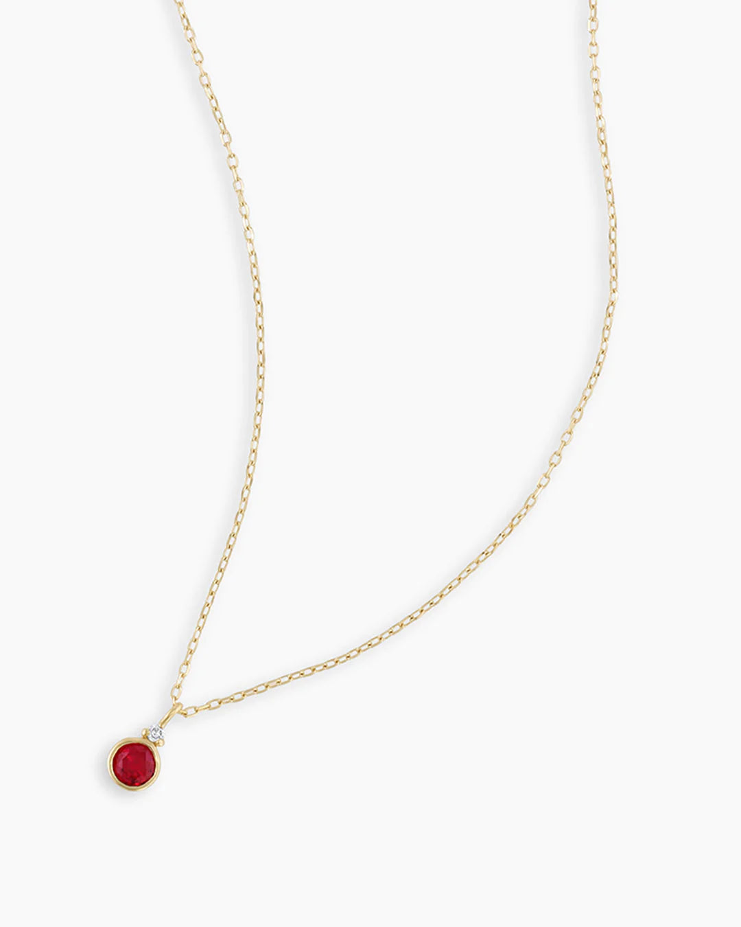 14K Gold Birthstone Necklace