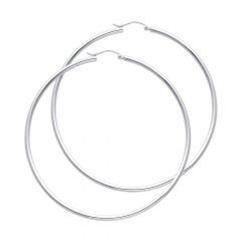 Elegant 14K Solid Gold 65mm Thin Lightweight Hoop Earrings - Perfect for Any Occasion!.