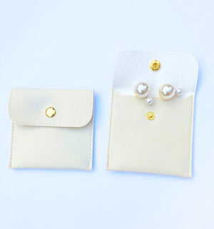 Double Faux Pearl Earrings, Bridal Wedding Jewelry