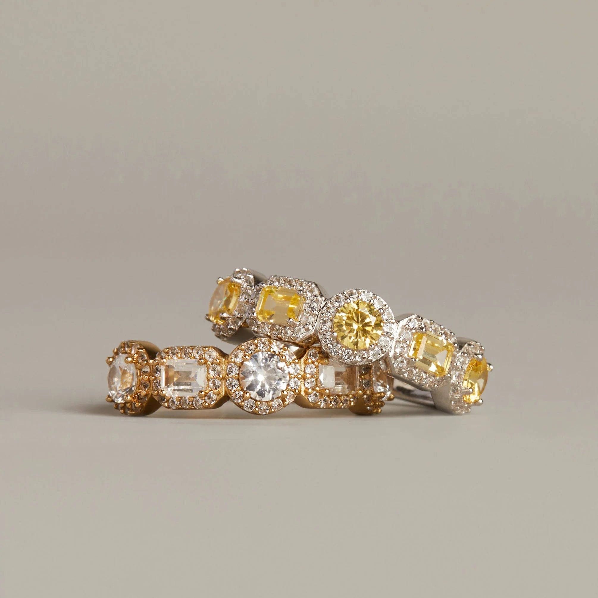 Lab Grown Canary Edwardian Ring NikNenz™ Premium Gold & Diamonds