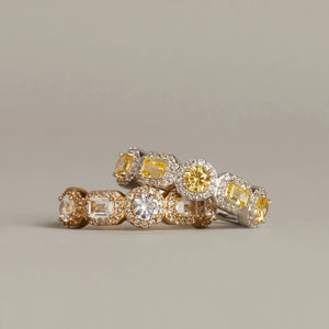 Lab Grown Canary Edwardian Ring NikNenz™ Premium Gold & Diamonds