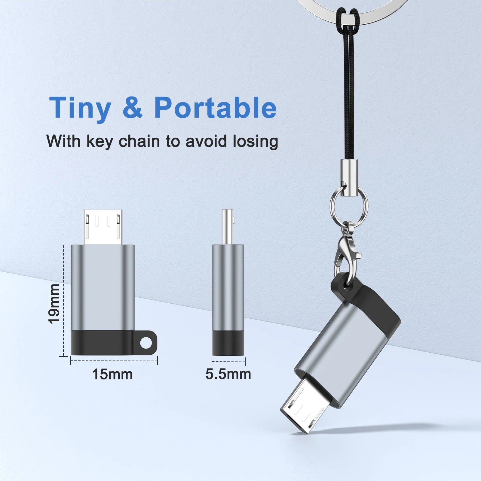 1-3 Pieces Female Type-C to Micro USB Male Connector Adapter for Xiaomi Redmi Huawei Type-C Micro USB Charger Adapter Converter